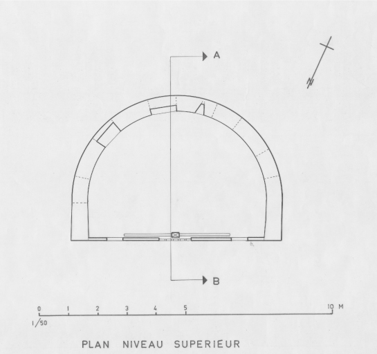 Tour d'enceinte : plan de l'étage supérieur