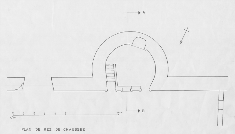 Tour d'enceinte : plan du rez-de-chaussée