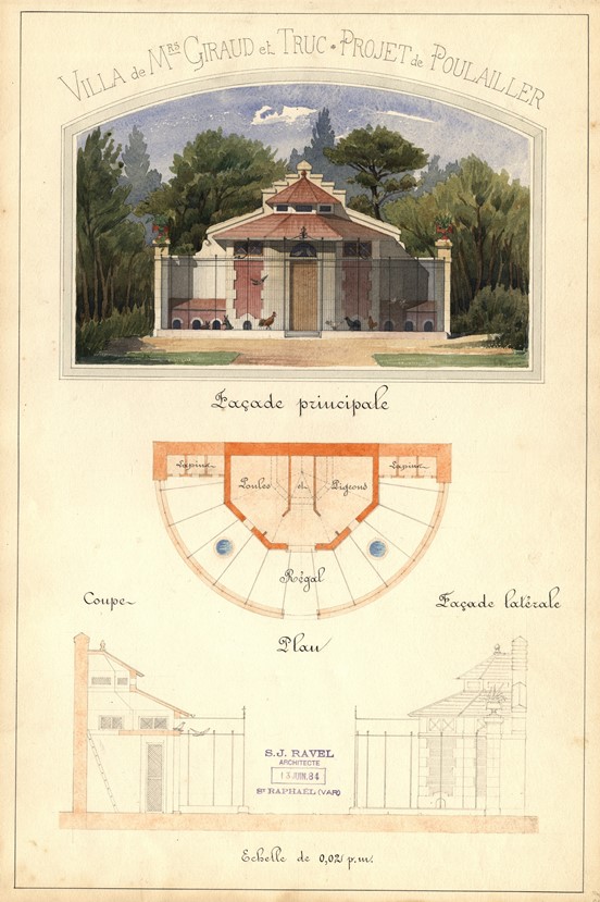 VILLA de MR GIRAUD et TRUC. PROJET de POULAILLLER.
