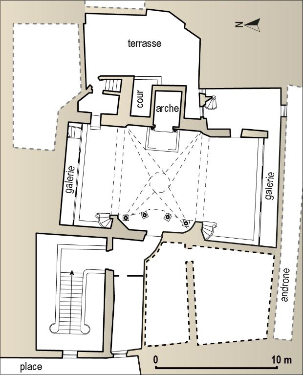 Plan schématique du premier étage.