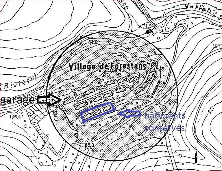 [Plan de situation du hameau forestier de Mouans-Sartoux en 1986.]