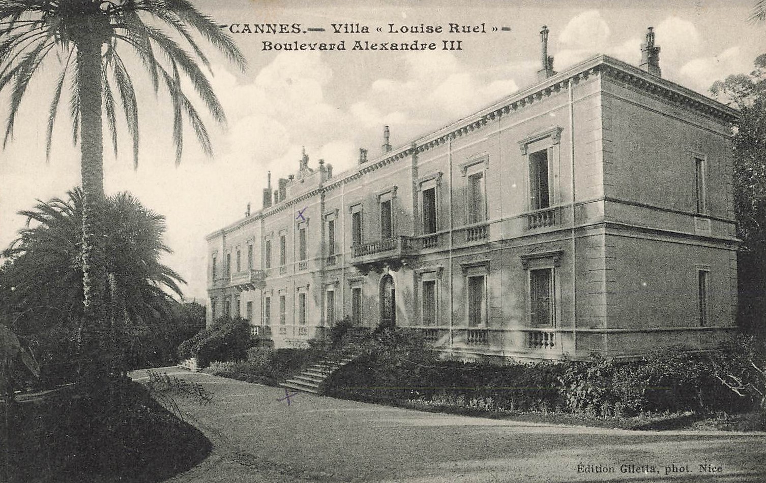 Cannes. - Villa "Louise Ruel". boulevard Alexandre III. [vers 1910].