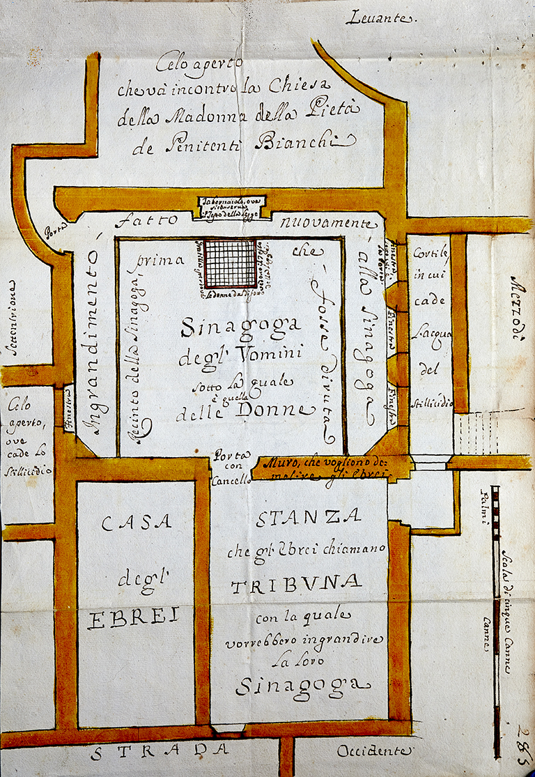 [Plan de la salle de prière en 1745].