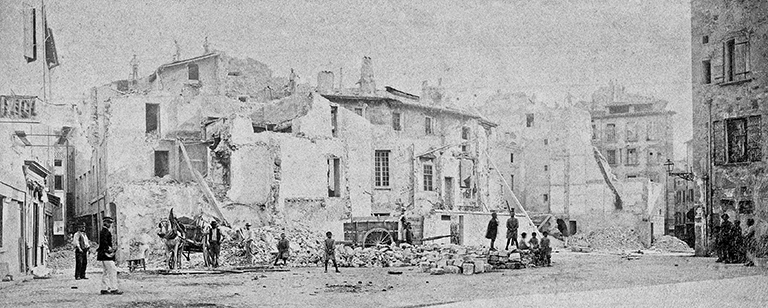 Démolition de la juiverie de Carpentras.