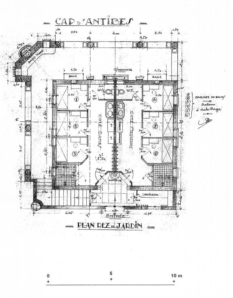 [Villa Daisy Rock à Antibes. Plan du rez-de-chaussée.], 1938.