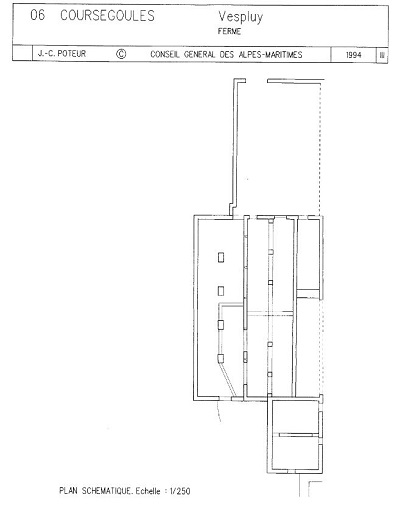 Plan schématique à l’échelle 1/250e.