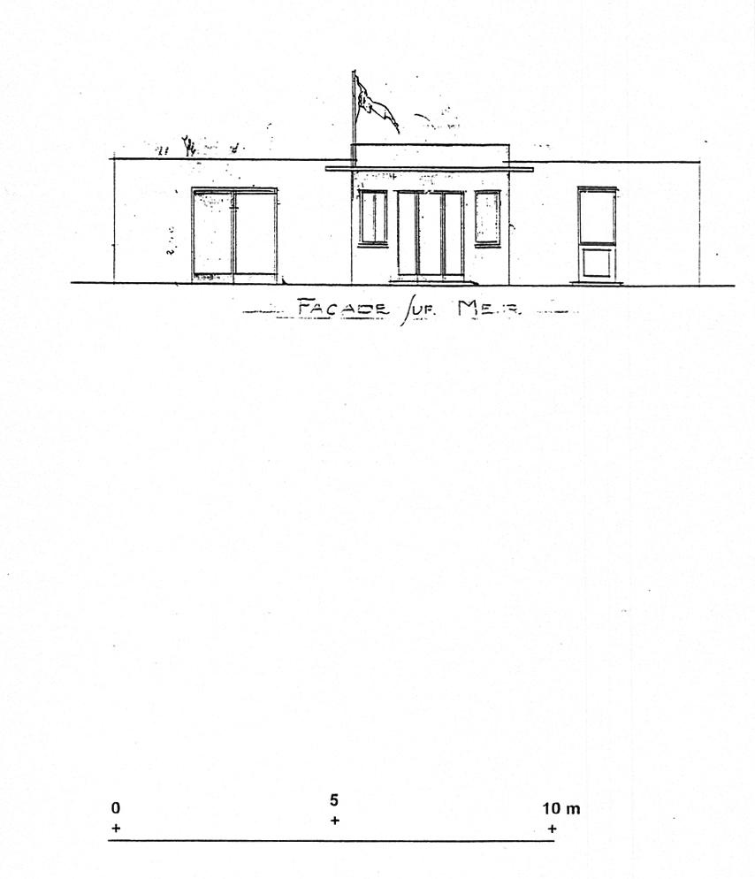 [Maison Soleil levant.] Façade sur mer, 1931.