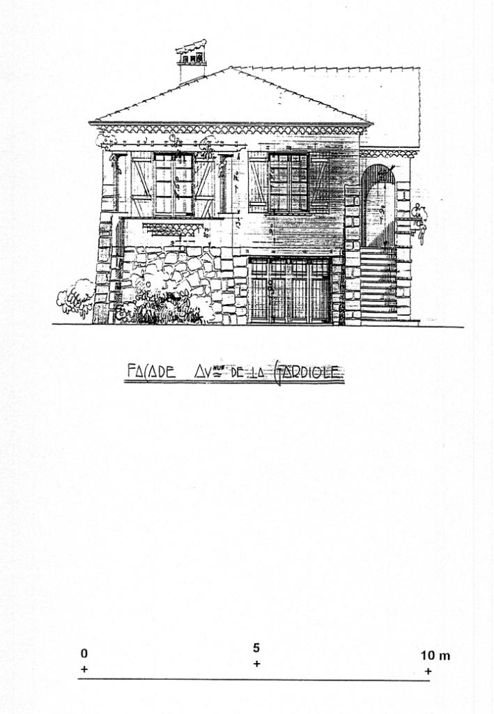 [Villa La Florida à Antibes. Elévation latérale nord], 1938.