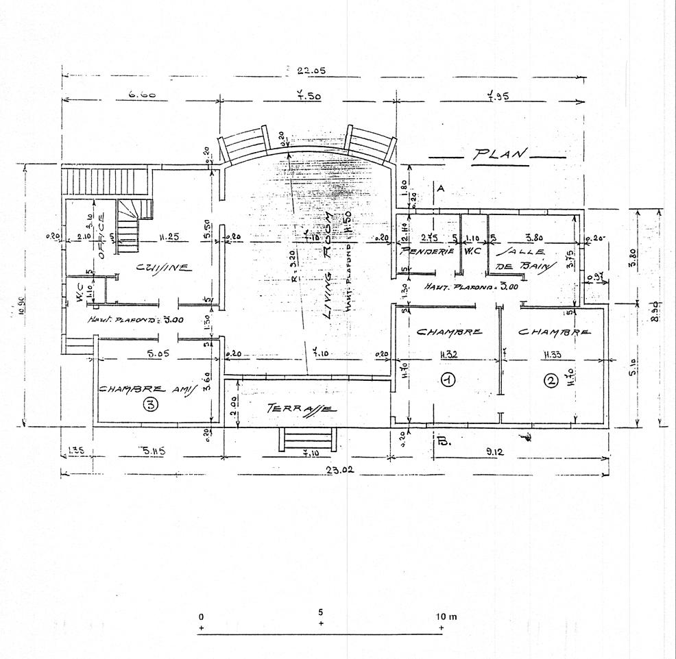[Villa Ma Kong Koan. Plan du rez-de-chaussée.] 1937.