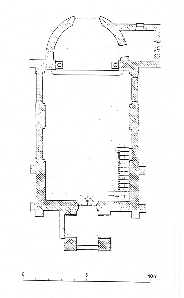 Chapelle de la villa Fiorentina à Cannes. Plan du rez-de-chaussée. 1953 ?