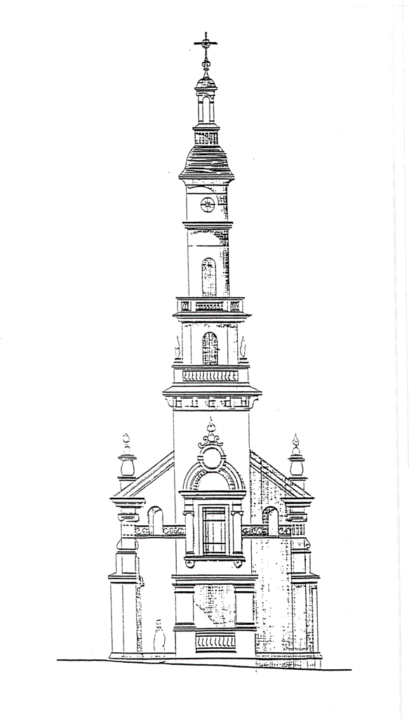 Chapelle de la villa Fiorentina à Cannes. Elévation nord. 1953 ?