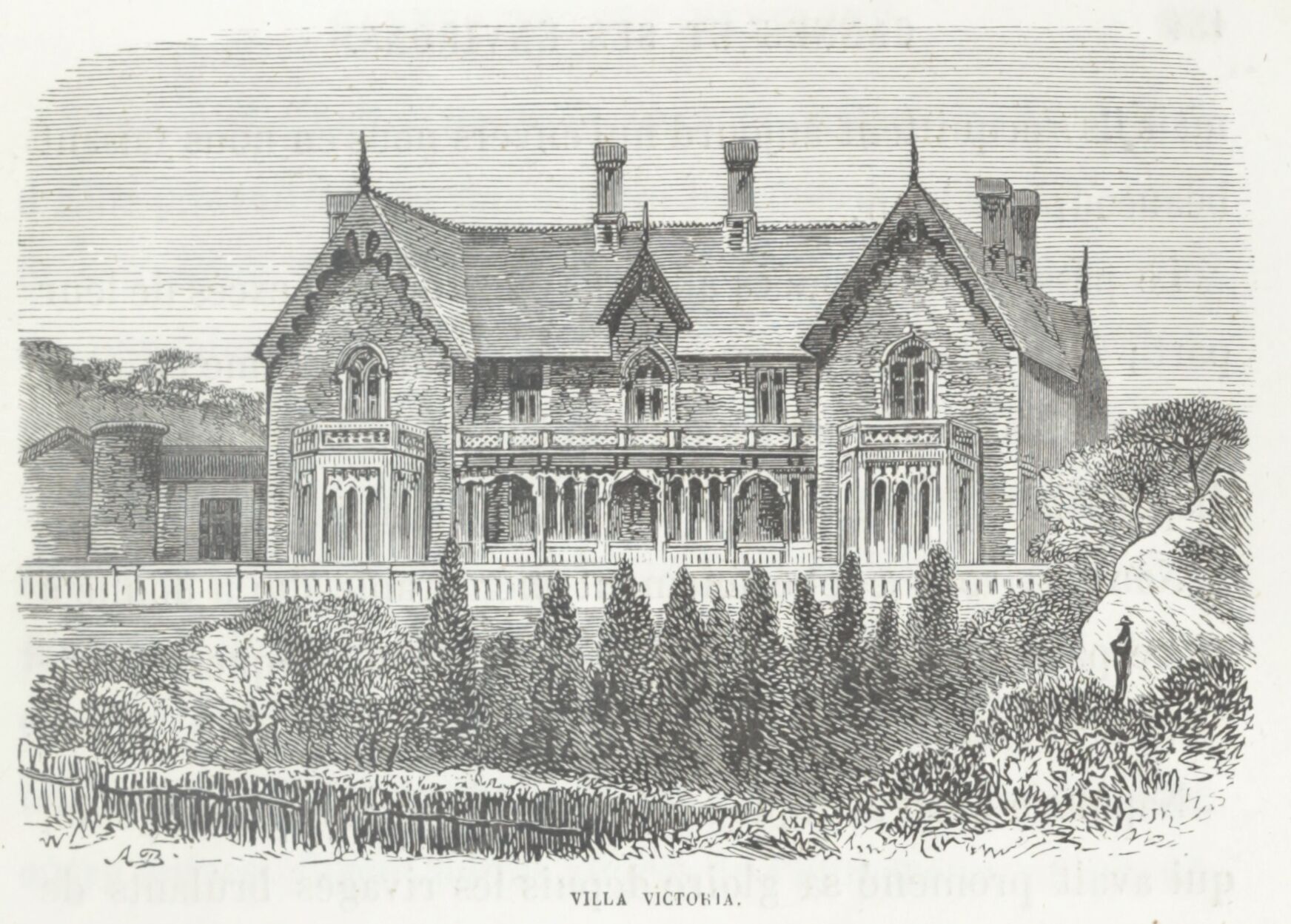  Villa Victoria. [Façade sud], [1859]. Source gallica.bnf.fr 