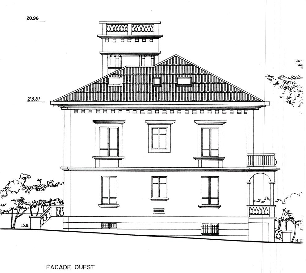 [Villa Notre-Dame des Pins. Façade ouest.], 1997.