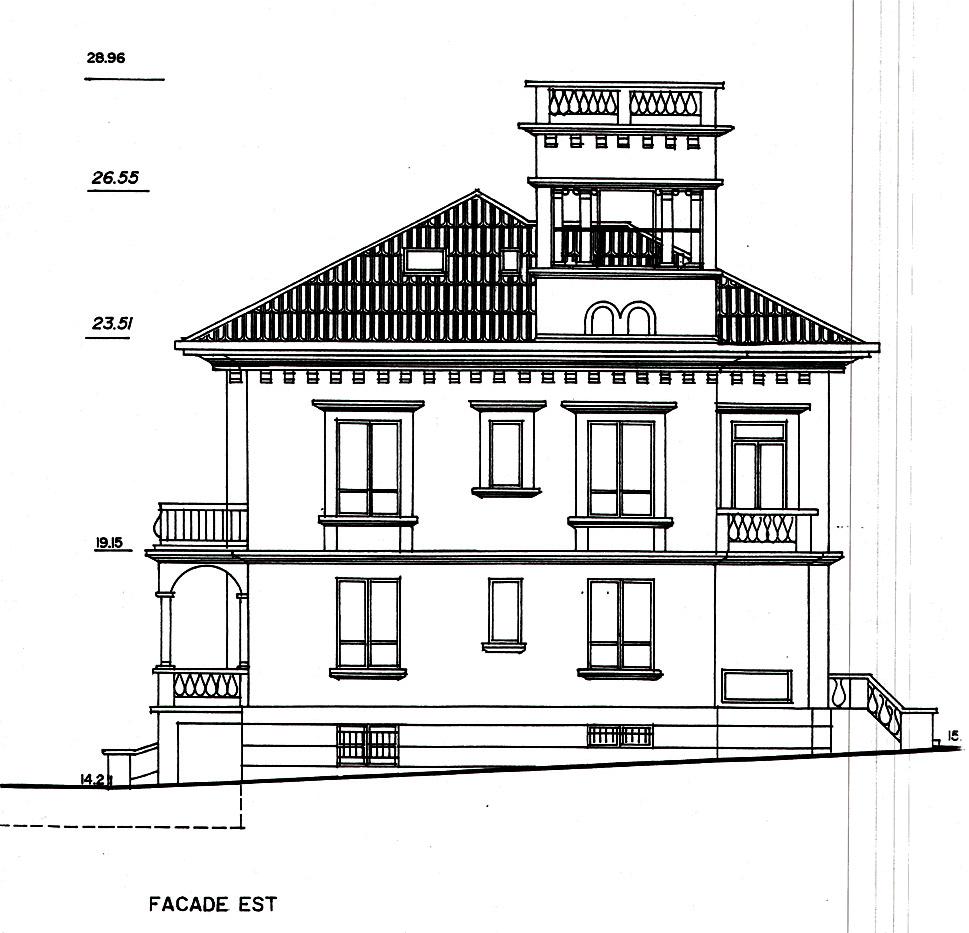 [Villa Notre-Dame des Pins. Façade est.], 1997.