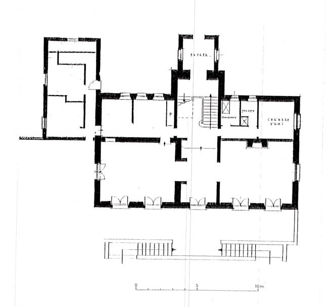 [Villa Mi-Colline à Cannes. Plan du rez-de-chaussée avant transformation.], 1962.