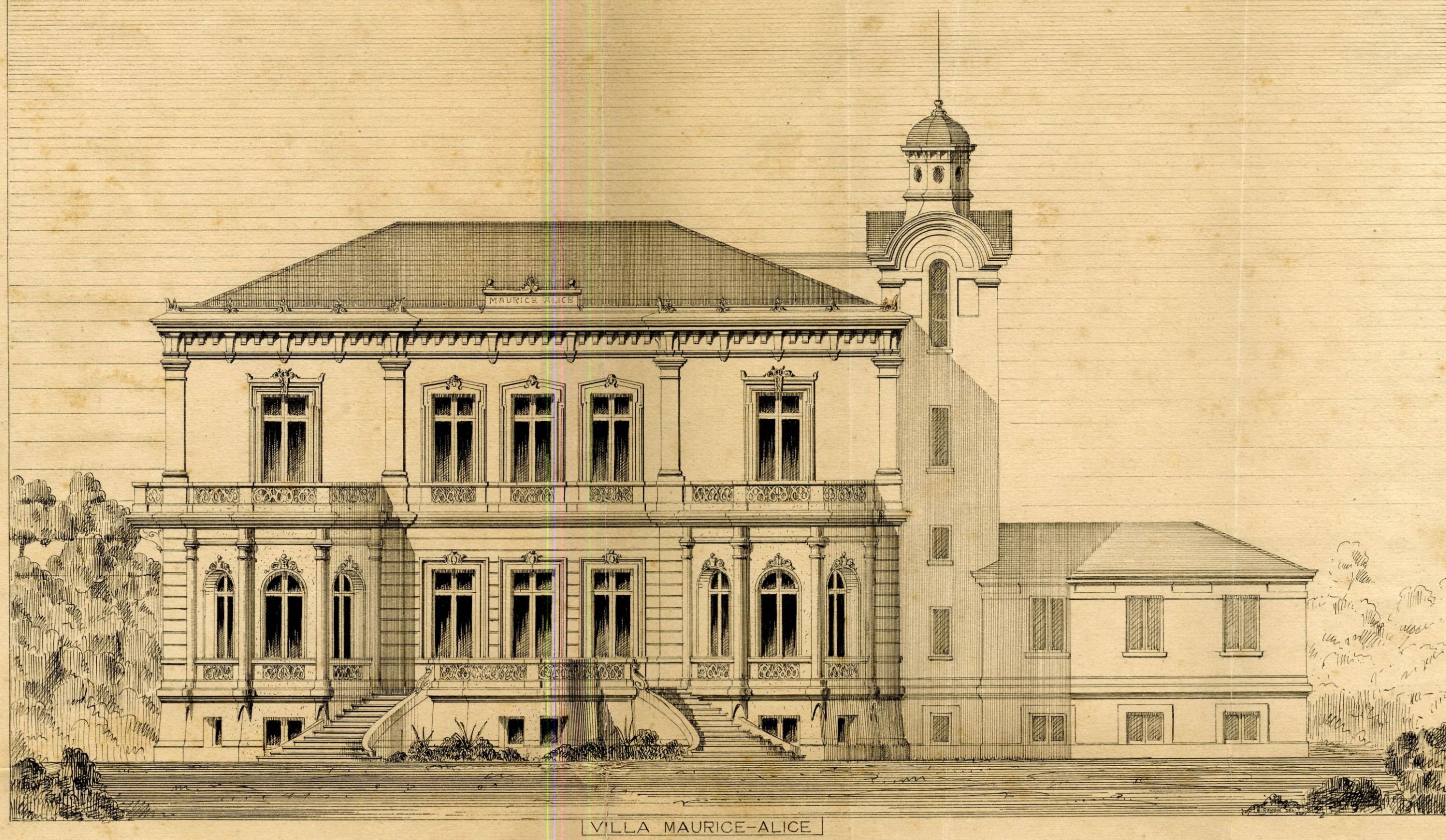 Villa Maurice-Alice. [Façade sud], 1884.