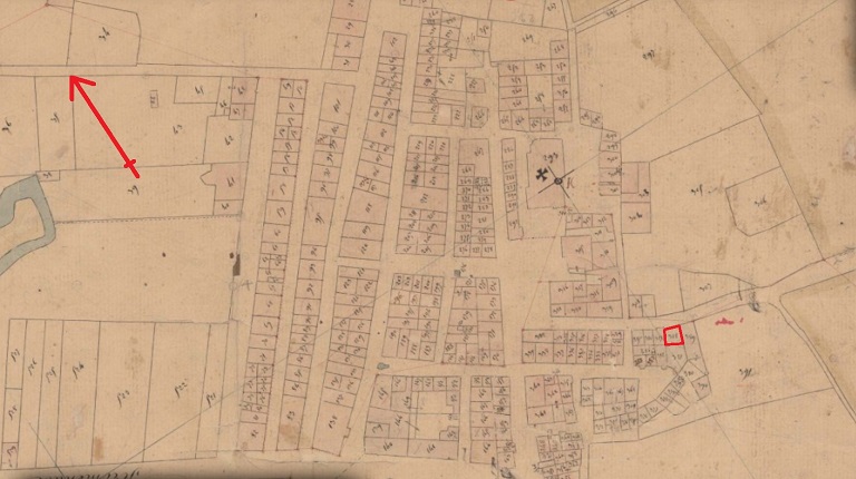 Plan cadastral de la commune de Vidauban, 1834, section B, parcelle 388.