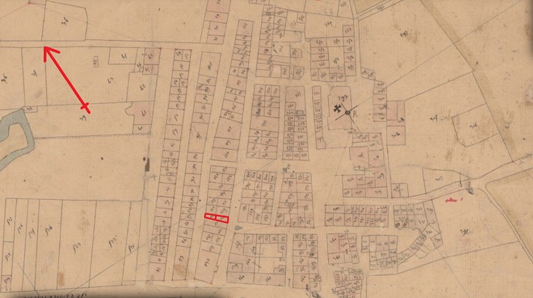 Plan cadastral de la commune de Vidauban, 1834, section B, parcelles 130-131.