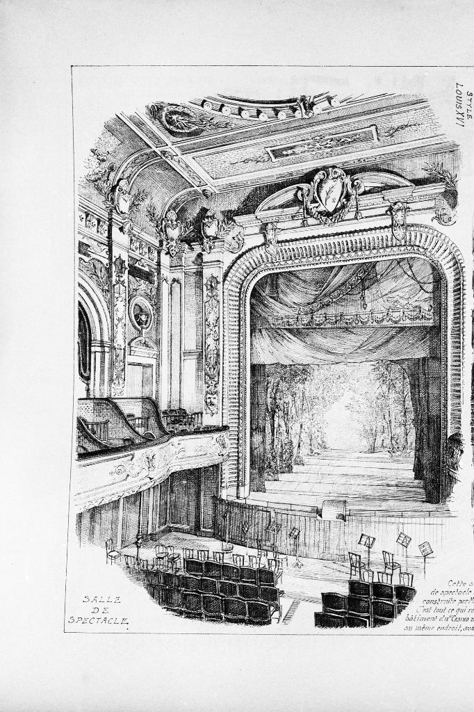 La salle de spectacle [du casino des Fleurs], vers 1901.