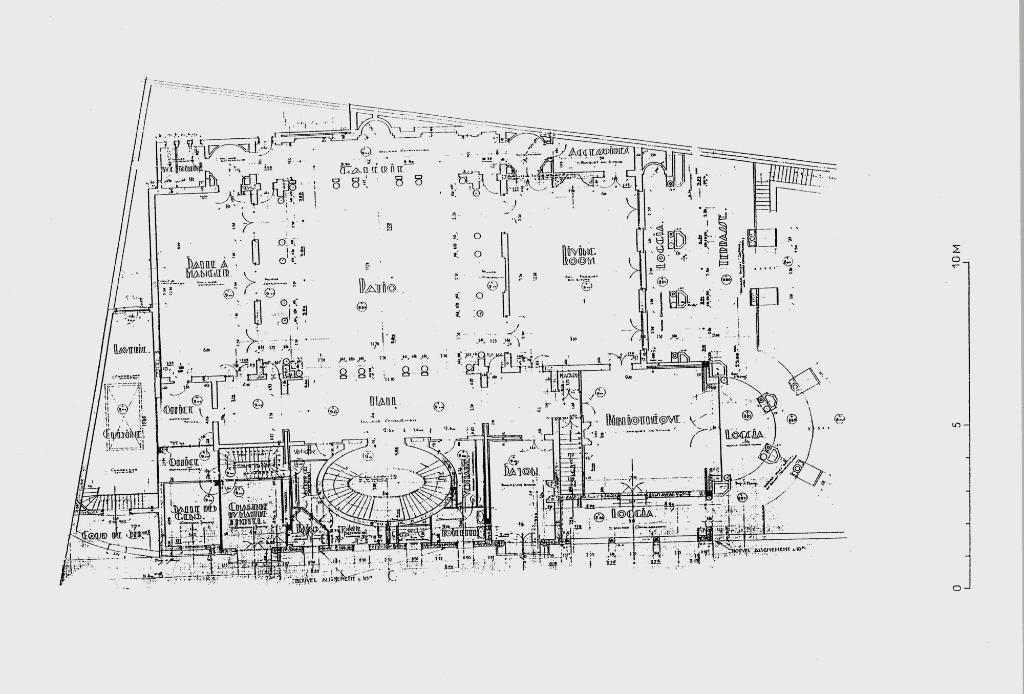 El Patio. Propriété de Mr James Milne au boulevard Eug. Gazagnaire. Cannes. [Plan du rez-de-chaussée], 1930.