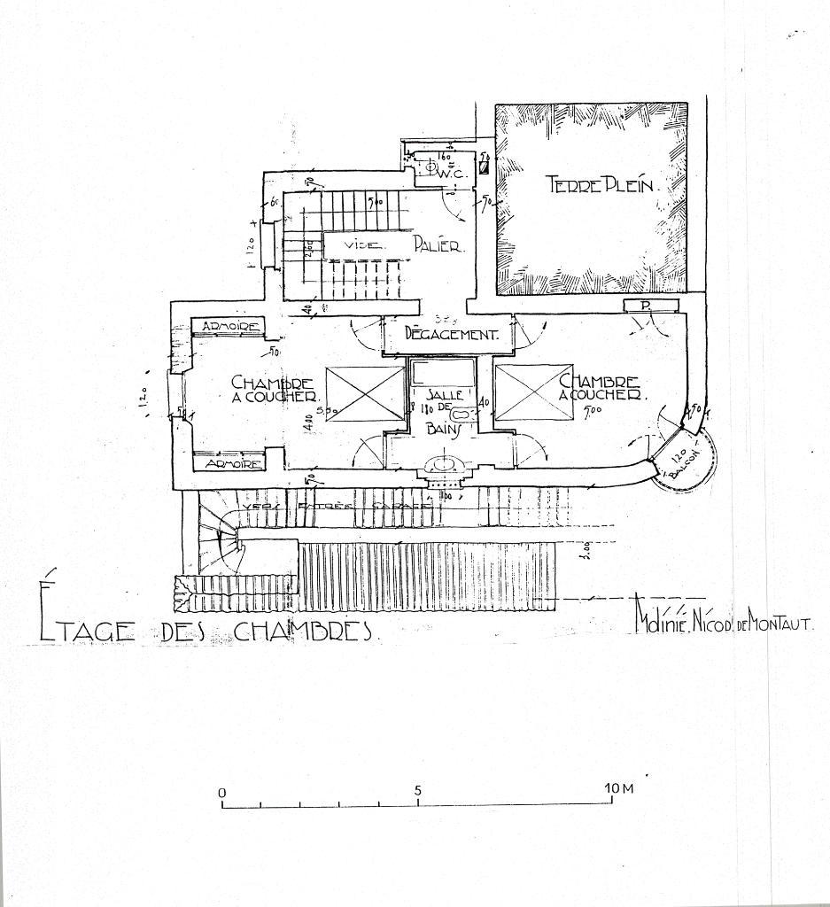 [Villa Capri à Cannes. Plan du 1er étage de soubassement.] 1927.