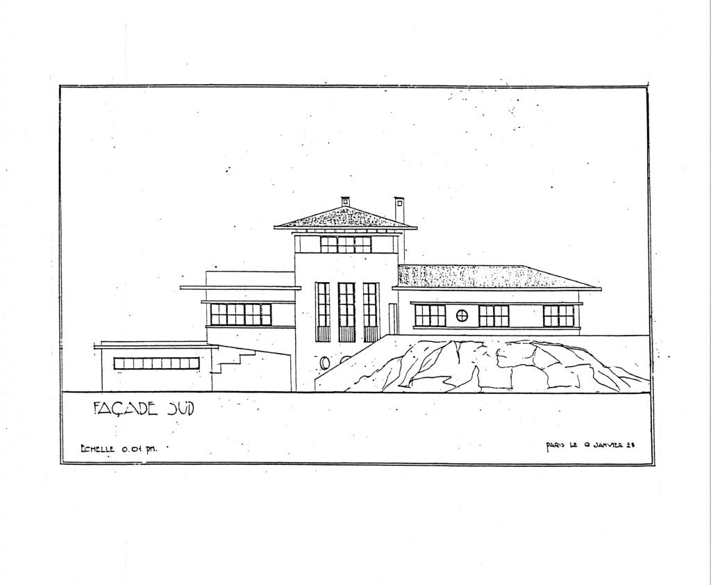 [Villa la Romée à Cannes, avant-projet]. Façade sud. 1928.