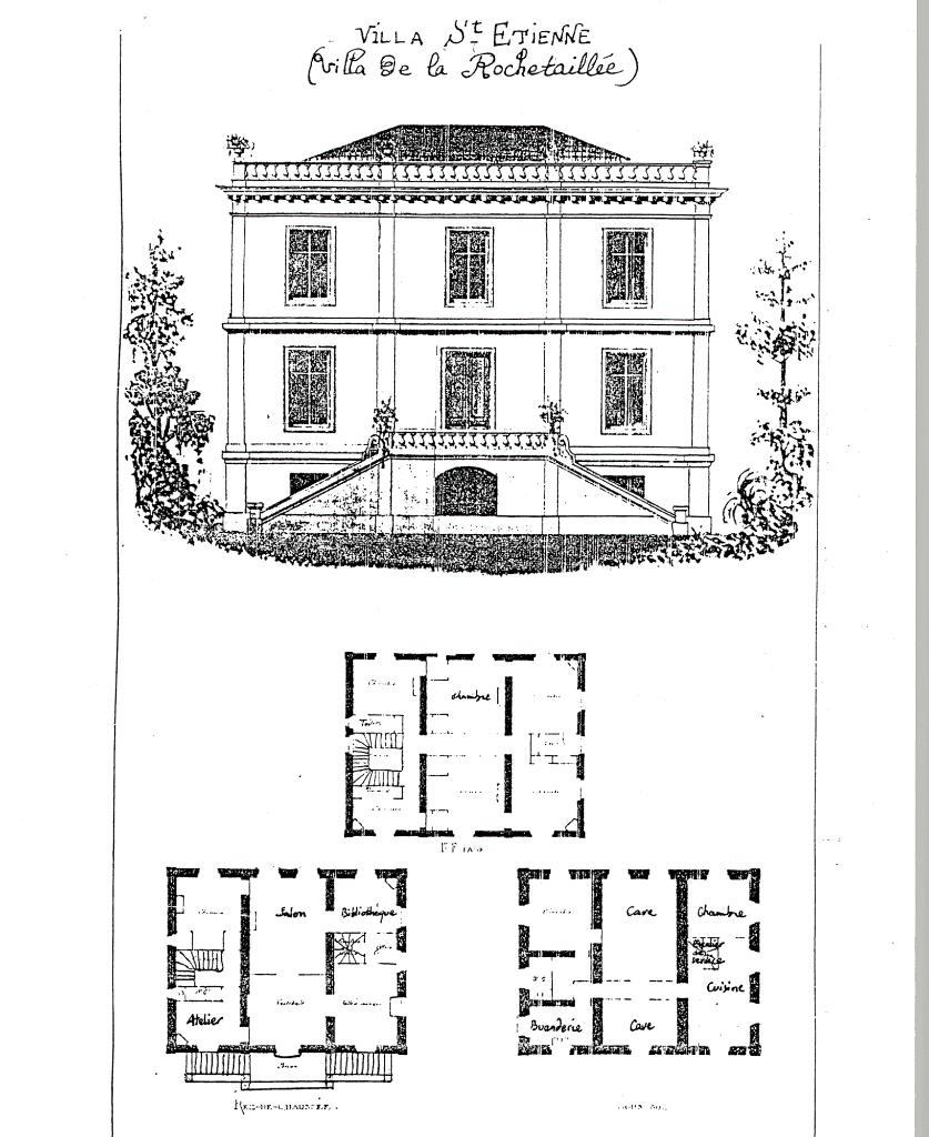 Villa St Etienne (villa de la Rochetaillée), vers 1880-1890.