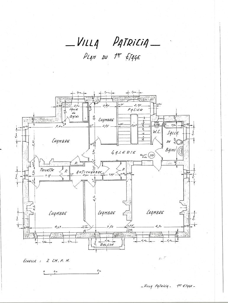 Villa Patricia - Plan du 2e étage, 1926.