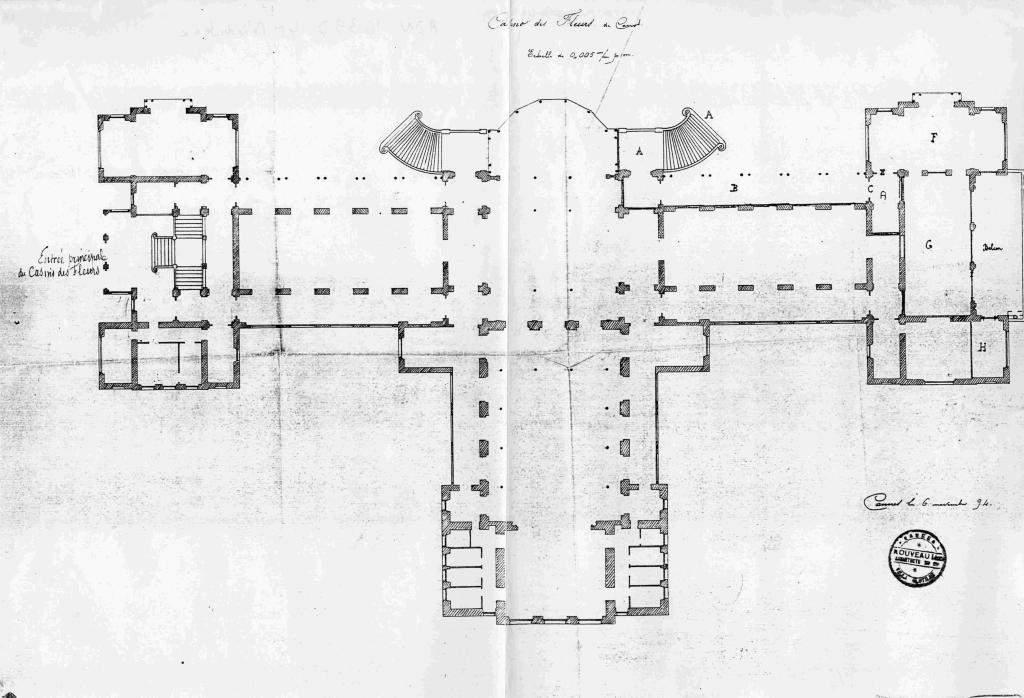 Casino des Fleurs de Cannes. [Plan du rez-de-chaussée], 1894.