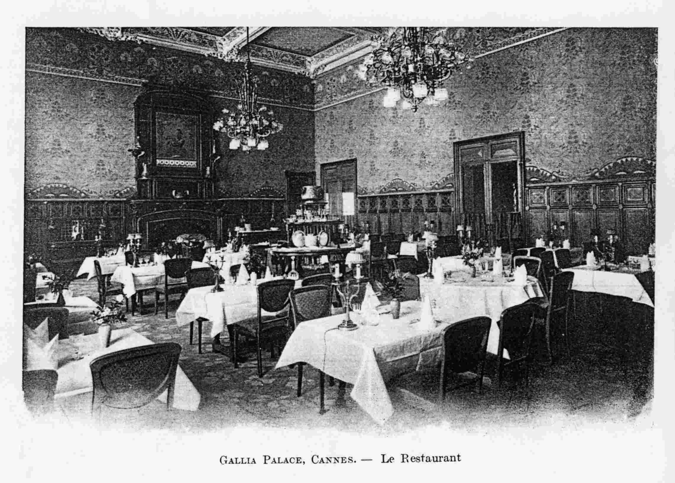 Gallia-Palace. Cannes. - Le Restaurant, [vers 1905].