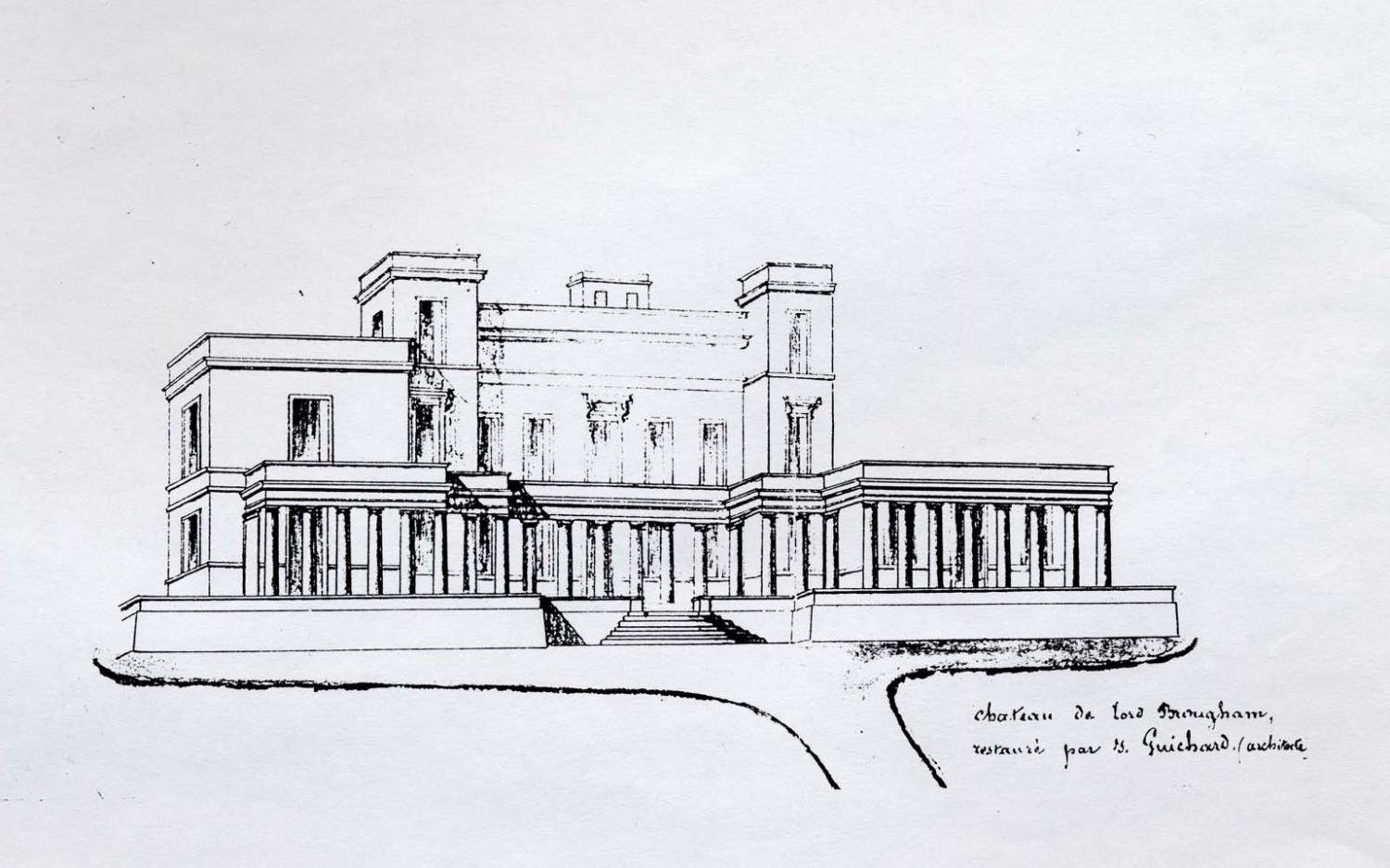 Château de lord Brougham à Cannes restauré par M. Guichard architecte, [1844-1845 ?].