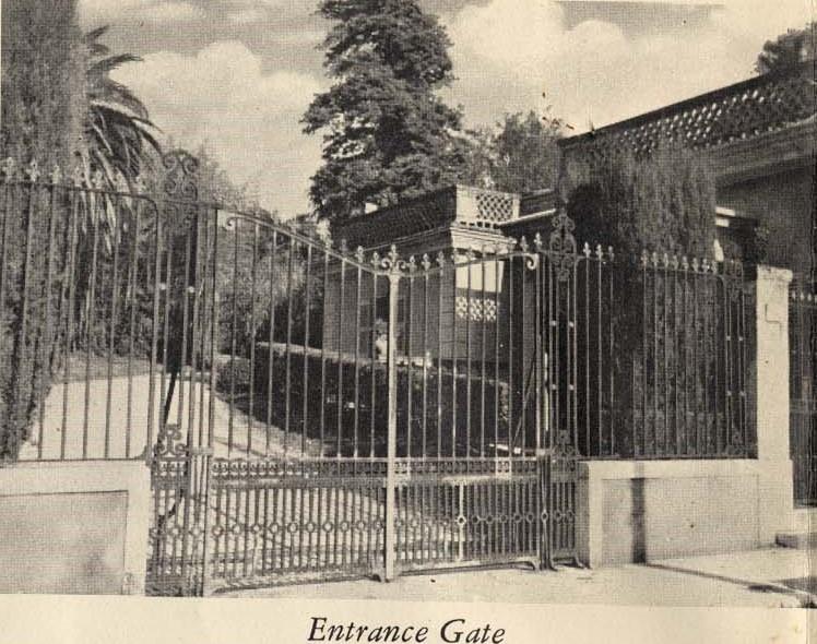 [Villa Eléonore-Louise à Cannes.] Entrance Gate, [années 1950].