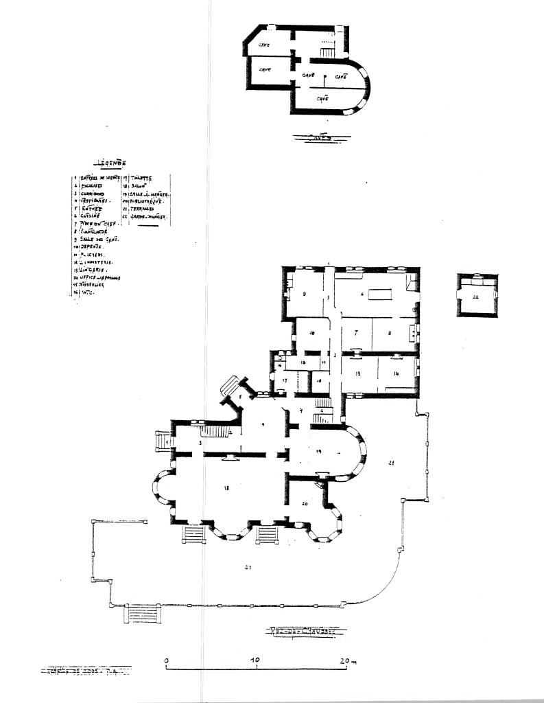 [Château Saint-Michel à Cannes. Plans des caves et du rez-de-chaussée.], vers 1880 ?