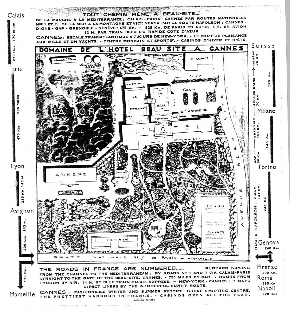 Domaine de l'hôtel Beau Site à Cannes, [après 1930].