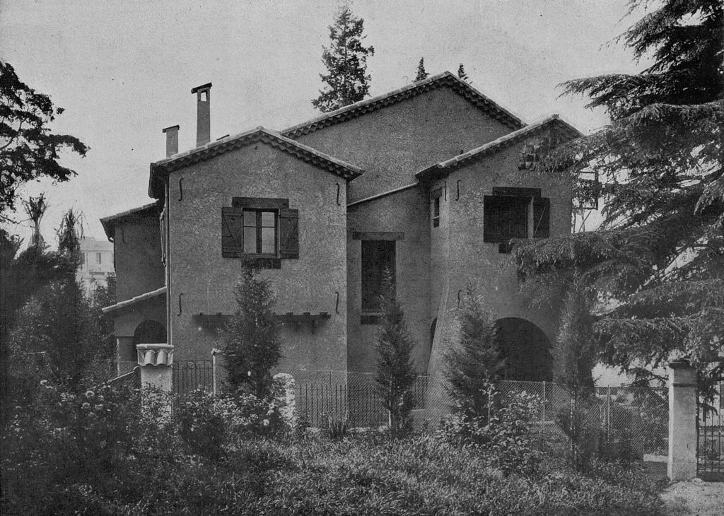 Villa provençale à Cannes - Henri Bret, Architecte. Façade arrière sur l'avenue, 1931.