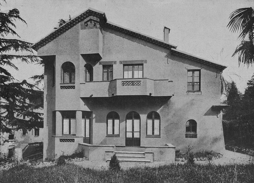 Villa provençale à Cannes - Henri Bret, Architecte. Façade principale sur le jardin, 1931.