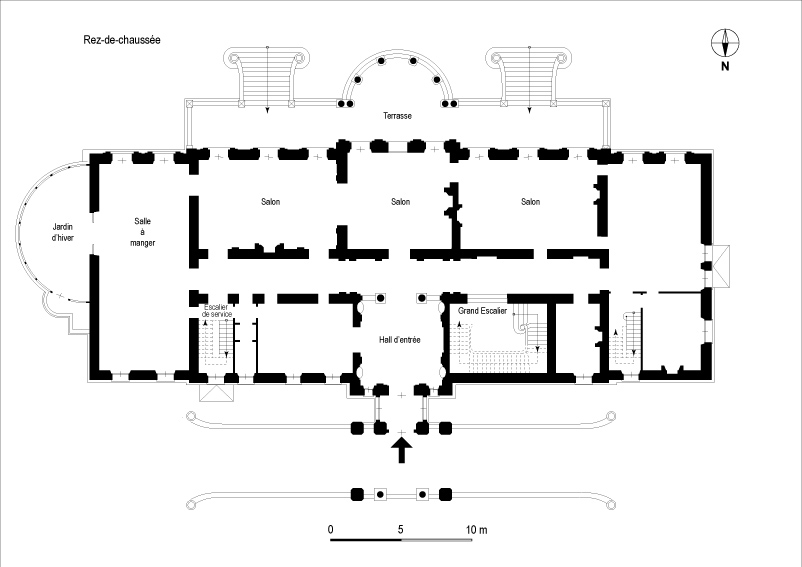 Plan restitué du rez-de-chaussée.