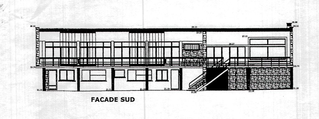 Villa La Baleine [Les Alizées]. Façades sud, est, ouest [état des lieux], 2009. Détail : façade sud.