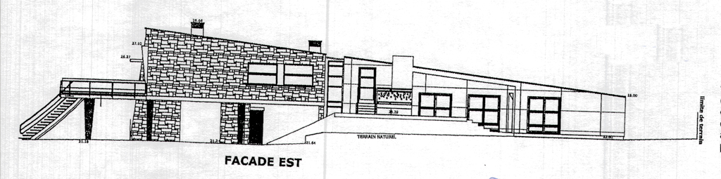 Villa La Baleine [Les Alizées]. Façades sud, est, ouest [état des lieux], 2009. Détail : façade est.