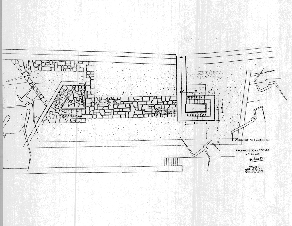 Propriété de M. Lefèvre à Saint-Clair. Projet. [Villa Le Pin Blanc. Plan de la toiture], 1957.