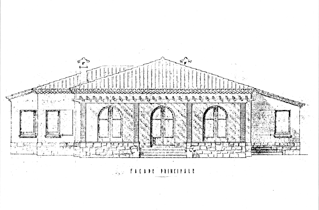 [Maison au domaine du Layet, Le Lavandou. Façade principale, 1951.