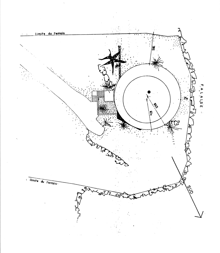 [Villa Altaïr au Lavandou. Plan Masse.], 1958.