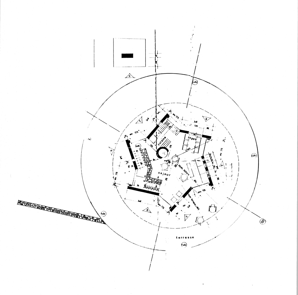 [Villa Altaïr au Lavandou. Plan du rez-de-chaussée surélevé.], 1958.