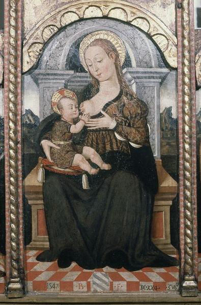 Détail : Vierge à l'Enfant. EDI église paroissiale