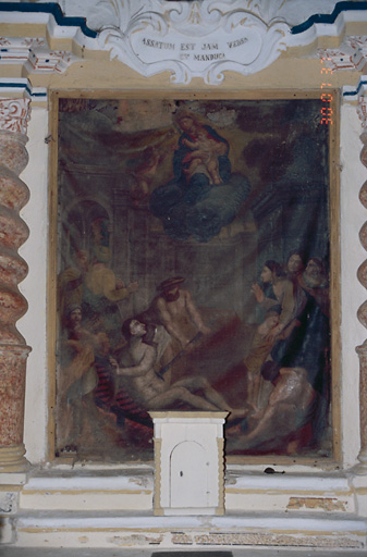 Tableau d'autel : Martyre de saint Laurent