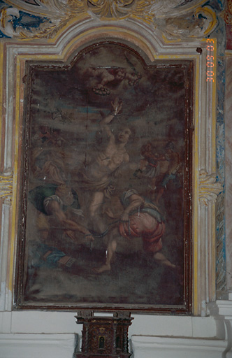 Tableau d'autel : Martyre de saint Sébastien