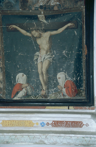 Bannière de procession de la confrérie de pénitents Sainte-Croix