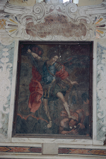 Tableau d'autel : Saint Michel terrassant le démon