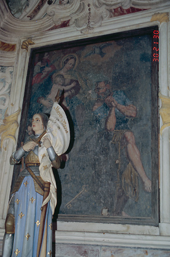 Tableau d'autel : Apparition de la Vierge à l'Enfant à saint Pierre