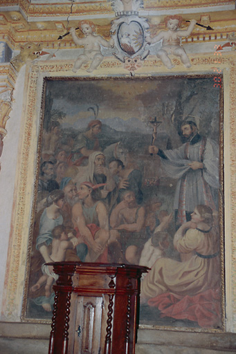 Tableau d'autel : Prédication de saint François-Xavier